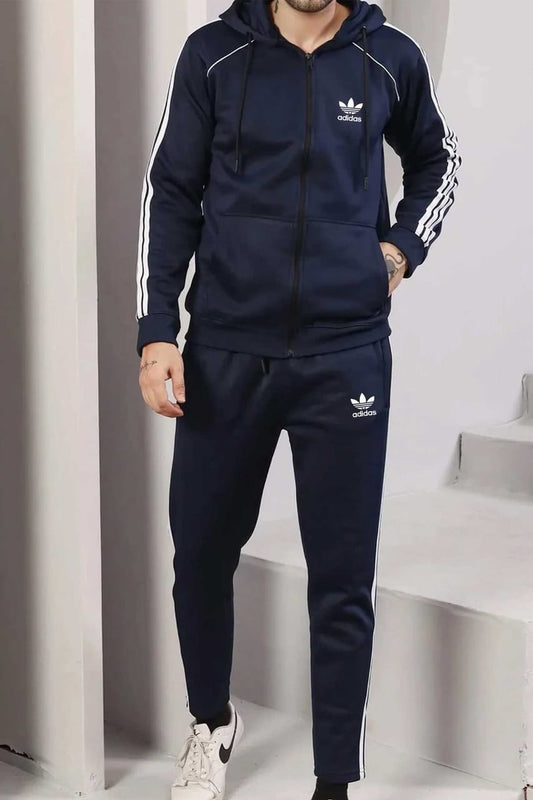 Adidas Premium Tracksuit - Charcoal Blue